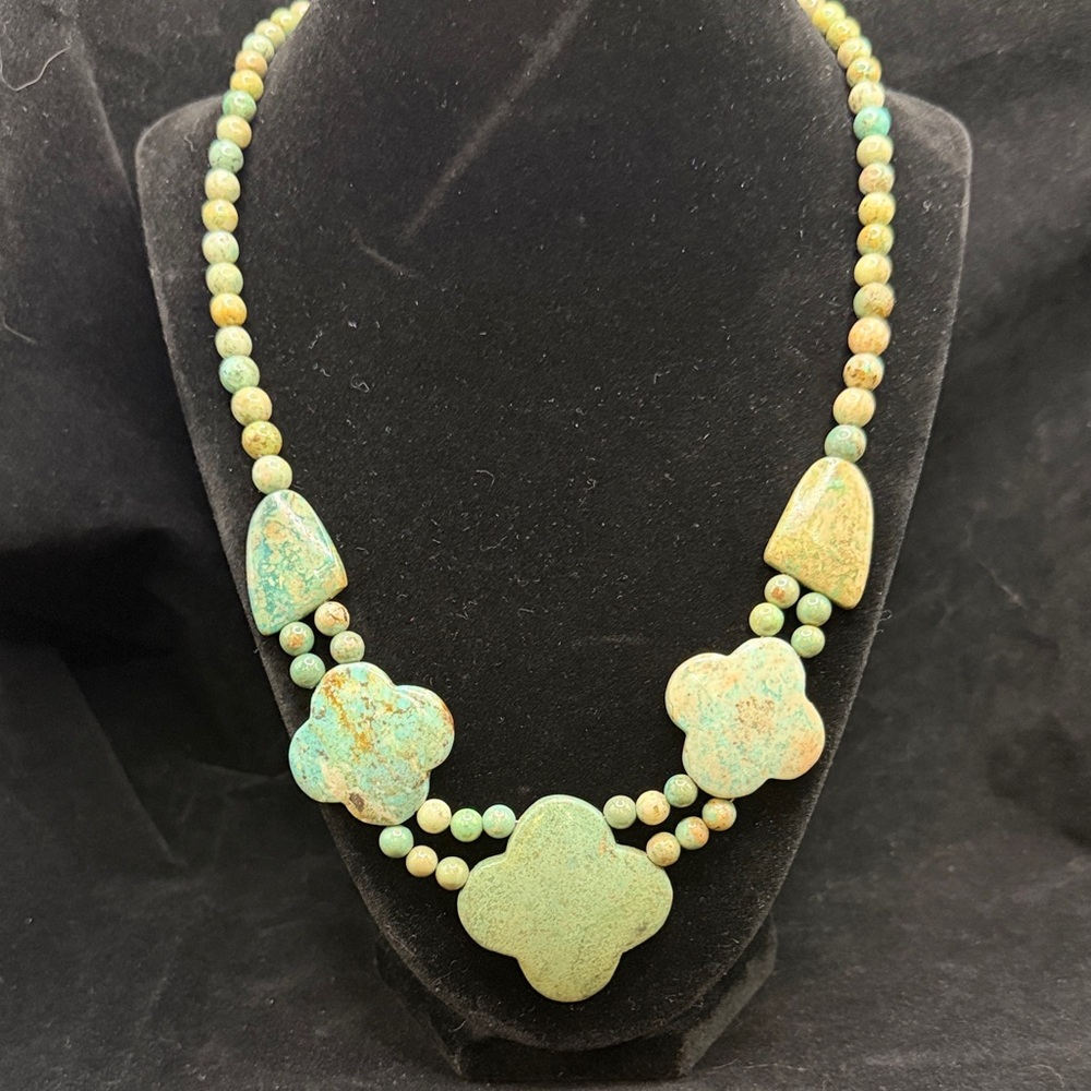 ✨ Green Jasper Statement Necklace – Sterling Silver – New ✨ - Picture 2 of 7